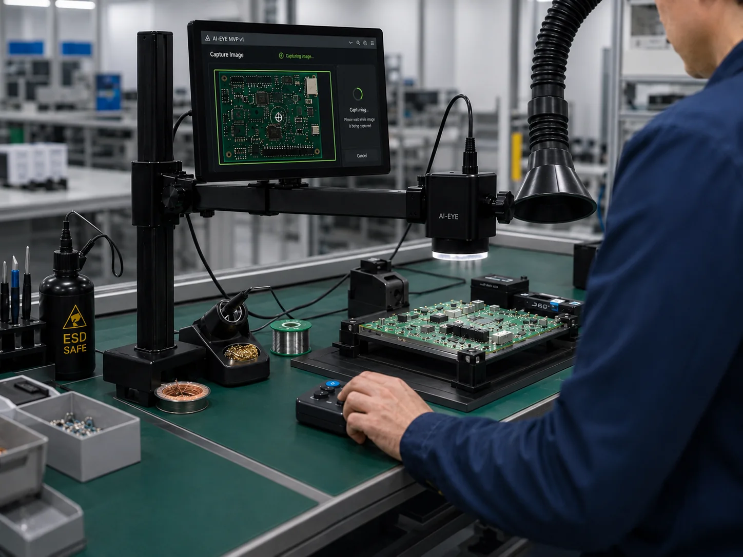 AI-EYE interface capturing an inspection image